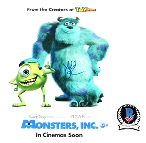 JOHN GOODMAN SIGNED 'MONSTERS, INC.' 12x18 MOVIE POSTER 2 BECKETT COA BAS ACTOR - Picture 1 of 6