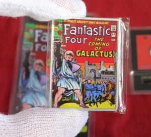 Marvel Vintage Comics #48 "Fantastic Four" 1 oncia troy .999 lingotto artistico argento COA 250 - Foto 1 di 4