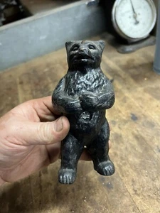 Moneta vintage vecchia rara PAT APD FOR orso nero animale salvadanaio ghisa USA - Foto 1 di 19