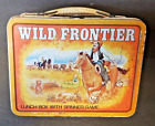 Vintage Wild Frontier Ohio Art Metal Lunch Box With Intact Spinner Game 1977