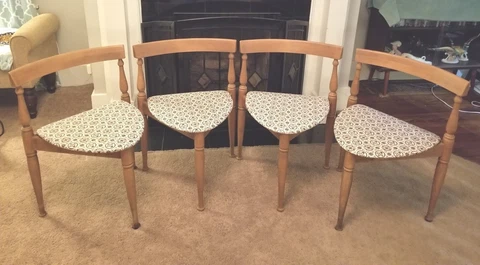Winchendon Set Of Four Mid Century Modern Dining Chairs Cover