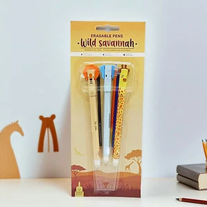 Legami WILD SAVANNA Set Lion Elephant Giraffe Erasable Gel Pen Erasable - Bild 1 von 12