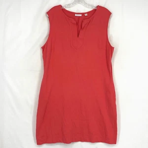 New York & Company Mujer Talla XL Camiseta Vestido Coral Rosa Hasta la Rodilla Mangas Cap - Imagen 1 de 9