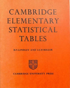 Cambridge Elementary Statistical Tables by Lindley, D. V.; Miller, J. C. P. - Picture 1 of 1
