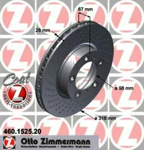 Brake Rotor Front Left Fits Porsche Boxster 2006-2008 Zimmerman 996 351 405 01 - Picture 1 of 1