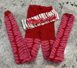 Matilda Jane Red & Pink Paint By Numbers Tights Size XL & Matching Headband - Picture 1 of 10
