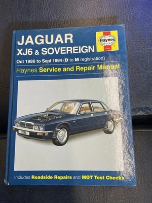 JAGUAR XJ6 & SOVEREIGN 1986 to 1994 HAYNES WORKSHOP MANUAL MAN CAVE GARAGE ART - Image 1 of 4