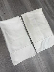 ANICHINI Quagliotti 100 % ägyptische Baumwolle hergestellt in Italien weiß elfenbein Standard Kissenbezüge - Bild 1 von 15