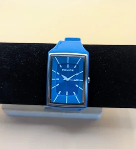 Rare Police Men's Vantage-X Quartz 13077m Blue Watch. Rubberised Strap. Working - Picture 1 of 8