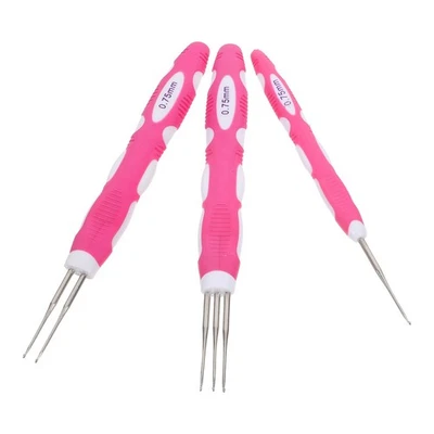  3 Pcs Hair Accessories Braiding Ergonomic Crochet Hooks Tools for Locs - Bild 1 von 4