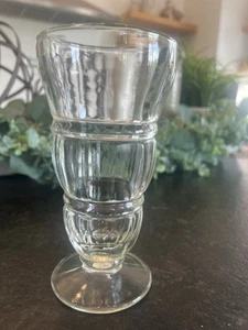Indiana Glass Co. Ice Cream Milkshake Old Fashioned Soda Glas 7" Vintage - Bild 1 von 4