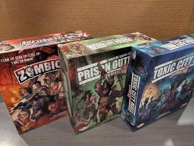 Zombicide Base Core w/ Season 2 & 3 Prison Outbreak Toxic City Board Game Nice! - Image 1 of 4