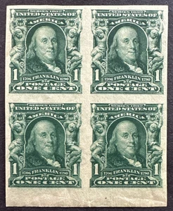 USA 1906 Scott #314 4er Block MH OG Franklin - Bild 1 von 2
