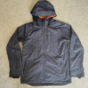 Oakley Jackpot 10K Bzs Ski Jacket Navy Blue Hooded Zip Up Waterproof Size Large - Picture 1 of 18
