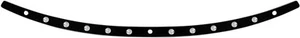 Memphis Shades Windshield Trim Dished Black Contrast Cut fr Harley Touring 14-18 - Picture 1 of 1