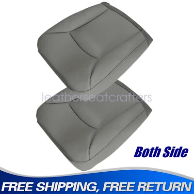 Cubierta de asiento de cuero gris oscuro para conductor y pasajero Ford E-150 E-250 2002 2003 Foto 1 de 4