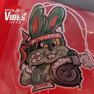 Turbo Bunny Car Air Freshener | JDM Tuner Drift Mod | Funny Anime Vibes - Picture 1 of 7