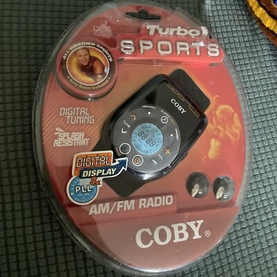 Coby Portable AM FM Digital Tuning Radio Arm Band Splash Resistant CX-96 Sealed - Image 1 of 4