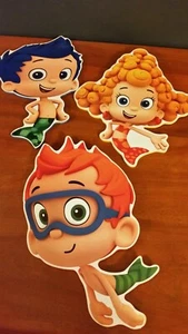 Bubble Guppies Wall Art 10" Each.Set of 3 Nonny, Gil and Deema pre owned - Picture 1 of 12