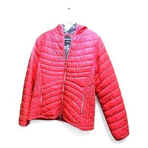 Tek Gear Quilted Hooded Puffer Coat | Junior's XL | Warm & Cozy | Hot Pink - Picture 1 of 9