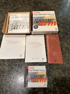 Adobe Type Manager Deluxe 4.6 Mac Software Full Set W/ Serial Number. - Picture 1 of 4