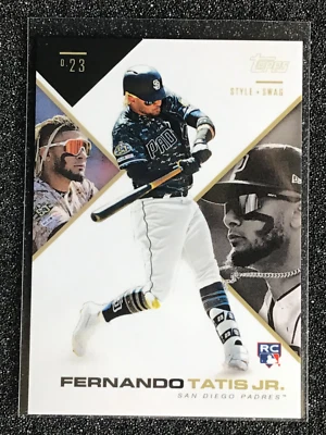 2019 Topps x Tatis Jr. 0.23 Style + Swag Fernando Tatis Jr. RC #1 LOW POP / MINT - Image 1 of 4