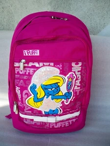 ZAINO SCUOLA E TEMPO LIBERO EVOLUTION I PUFFI GLITTER GLAM SEVEN JUNIOR SJ - Picture 1 of 2