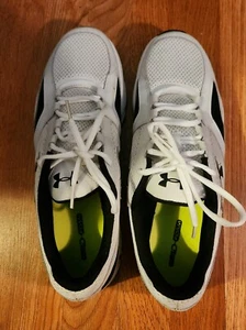 Under Armour Mens  WHITE Running Shoes Sneakers Sz 13 - Picture 1 of 6
