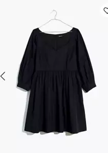 Madewell Womens $128 Cotton Poplin Puff Sleeve Mini Dress Size 2 NH073 - Picture 1 of 9