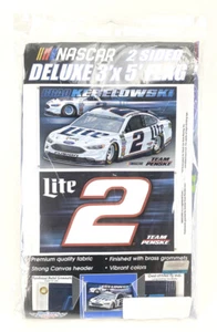Brad Keselowski 2018 Wincraft #2 Miller Lite 3' x 5' 2 Sided Flag - NASCAR - Picture 1 of 3