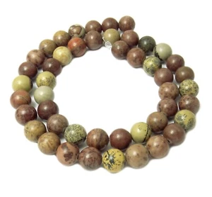 😏 Chohua Jaspis seidenmatt Kugeln 8 mm Perlen Strang für Mala, Kette & mehr 😉 - Picture 1 of 2