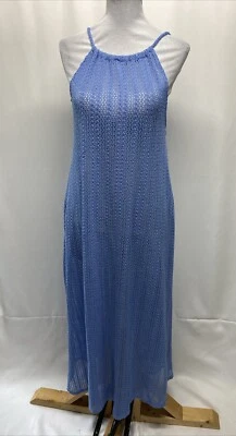 C&C California Women’s Medium Blue Long Sleeveless swim cover dress - Image 1 of 4