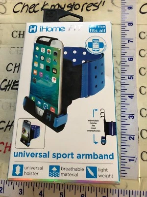IHome Fit Universal Sport Armband Adjustable Holster One Size Fits All in Blue - Image 1 of 4