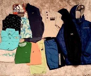 Boys L 14 -16 Clothing Lot Abercrombie Fitch Calvin Klein Michael Kors Nautica - Picture 1 of 24
