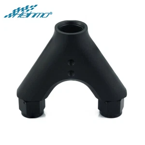 Aeroflow Twin Dual Fuel Pump Billet Y Block Surge Tank Adapter 8AN 10ORB Alloy - Picture 1 of 6