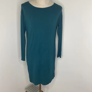 J Jill Womens Green Dress Sz S Long Sleeve Midi Front Seam Tunic Dress - Picture 1 of 6