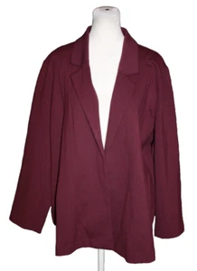 Drapers & Damons Blazer Women's Size Petites XL PXL Eggplant Purple Open Front - Picture 1 of 2