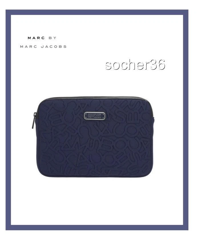 MARC BY MARC JACOBS SCRAMBLED LOGO NEOPRENE TABLET ZIP CASE AMALFI COAST NWT $68 - Image 1 of 4