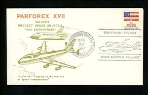 US Postal History Space Pictorial Cancel Shuttle Enterprise 1977 Park Forest IL - Picture 1 of 2