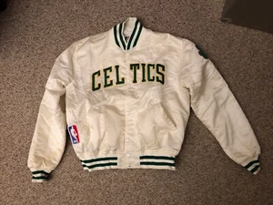 Chaqueta De Colección Starter Boston Celtics NBA Puffer Snap Adulto LG Blanco Satinado EE. UU. - Imagen 1 de 19