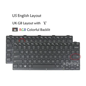 US UK Keyboard For Dell Latitude 5430 Rugged / 7330 Rugged Extreme, RGB Backlit - Picture 1 of 4