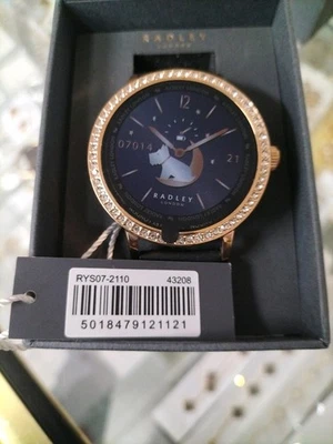 RADLEY LONDON RYS07-2110 DOMINATE SMART WATCH – BLACK STRAP NEW IN ORIGINAL BOX. - Image 1 of 4