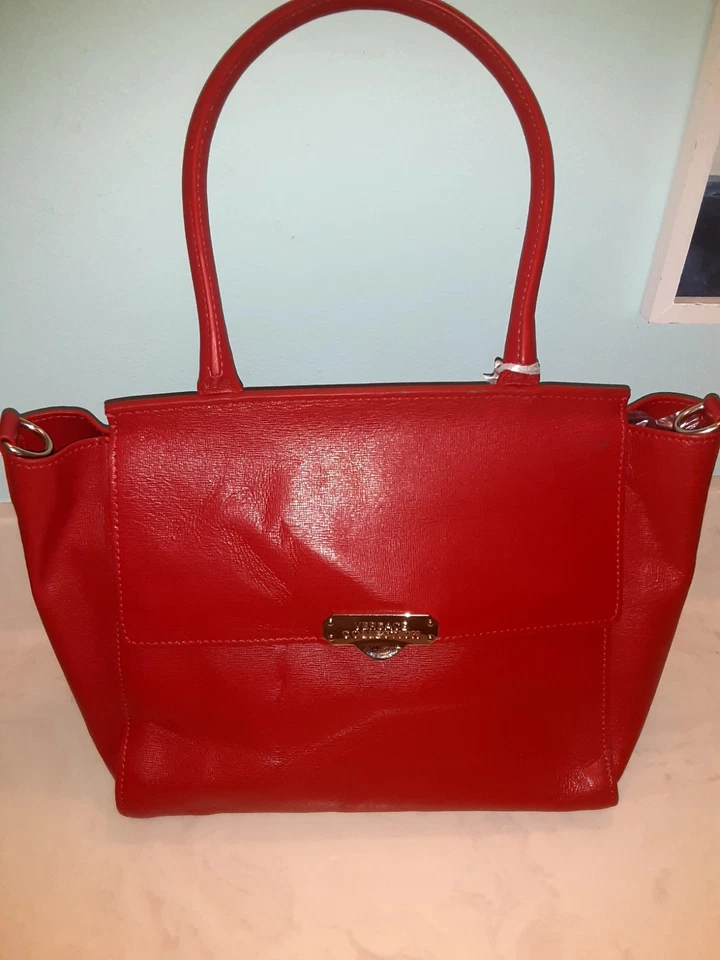 Versace Colección Lelia Cuero Guijarro Medio Rosa Humo Foto 1 de 4