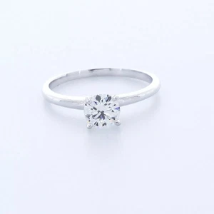14K Gold Solitaire Engagement Ring Classic 0.94 CT Round Lab-Grown Diamond E VS1 - Picture 1 of 10