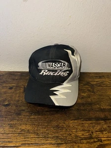 Nascar Racing Hat Silver Embroidered Adjustable Great Pattern - Picture 1 of 4
