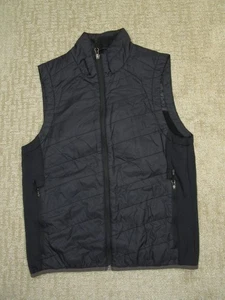 Spyder Vest Mens Medium Black Quilted Hybrid Full Zip Lightweight Outdoor Run - Picture 1 of 7