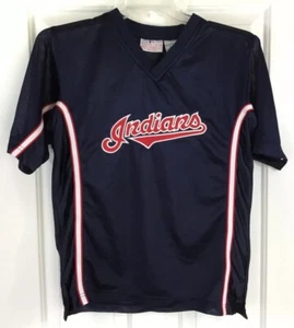 Cleveland Indians Boy’s M 12-14 Navy Mesh T-Shirt Genuine Merchandise Pro Stuff - Picture 1 of 5