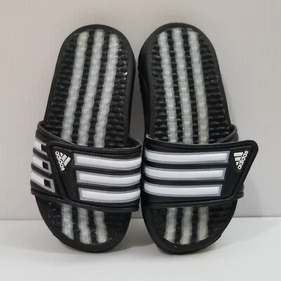 Sandálias Adidas masculinas tamanho 12 conforto preto branco 748935 ajustável à prova d'água - Imagem 1 de 4