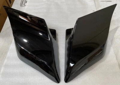 OS&D Vivid Black ABS Stretched Extended Side Cover Panel For 2014+ Harley - Image 1 of 4
