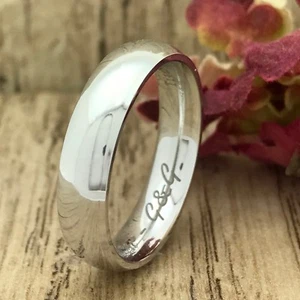 6mm Titanium Ring, Personalized Engraved Titanium Wedding Ring FREE ENGRAVING - Picture 1 of 6